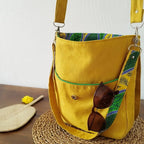 Sac Besace jaune à bandoulière