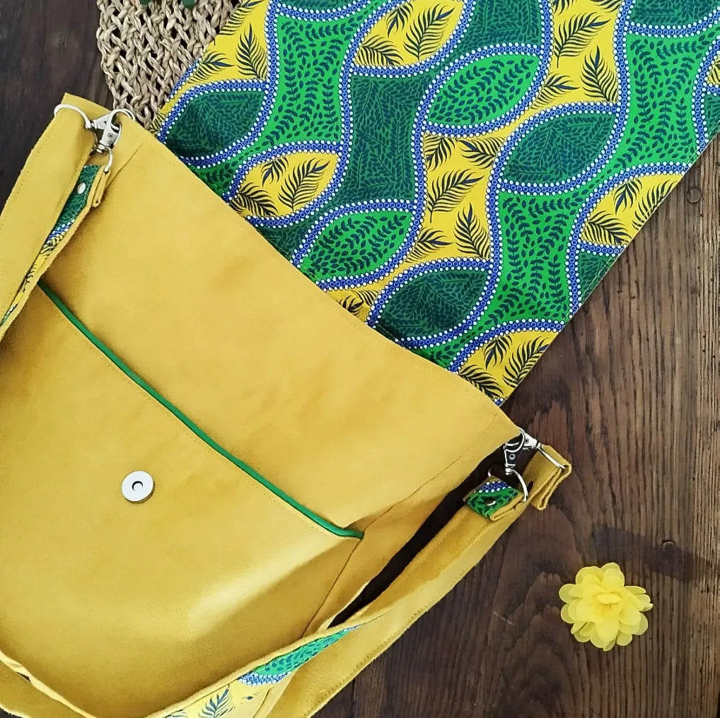 Sac Besace jaune à bandoulière