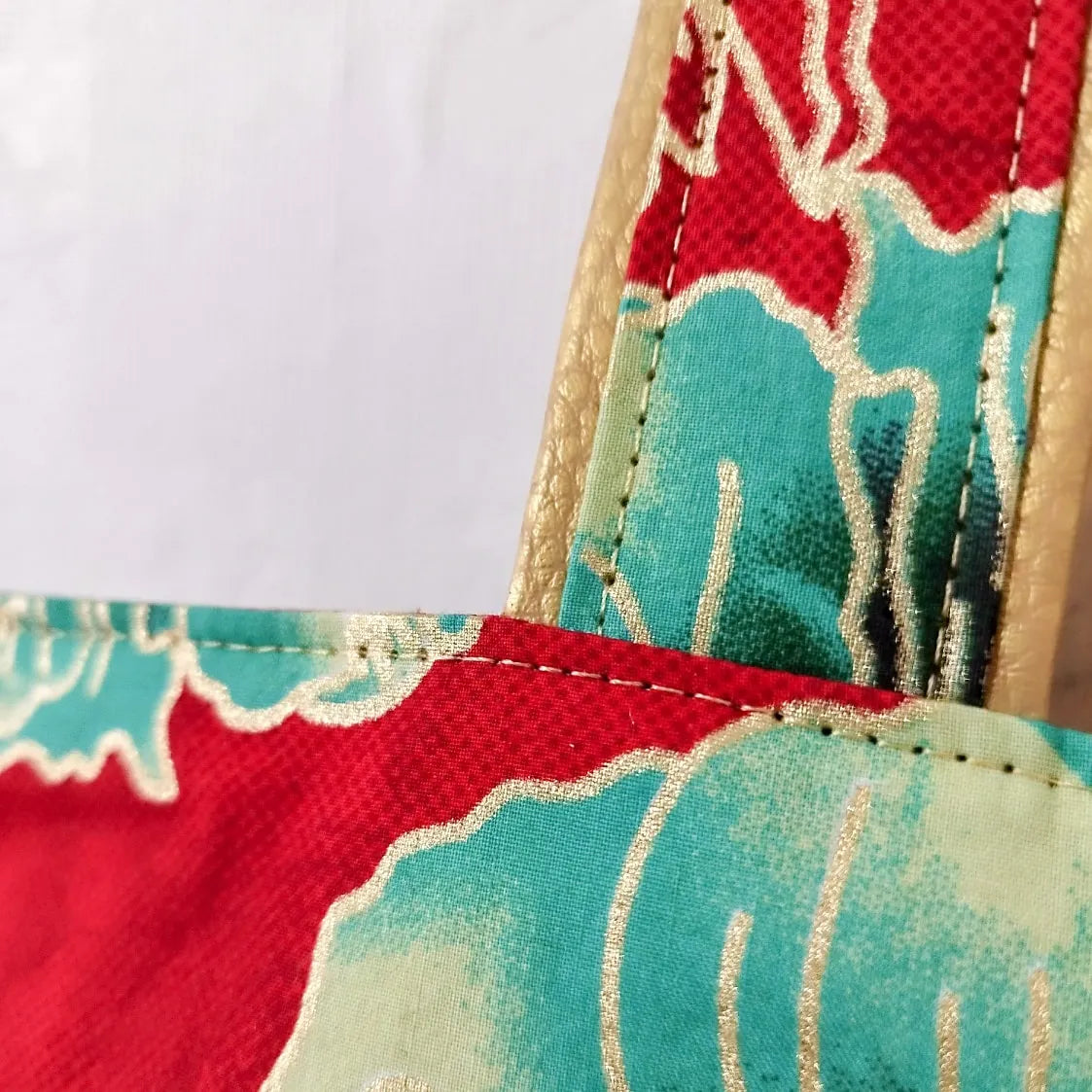 Sac Fourre Tout Bi Matière Wax Doré