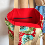 Sac Fourre Tout Bi Matière Wax Doré