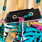 Sac Seau tissu Wax Femme- Motif Tropical