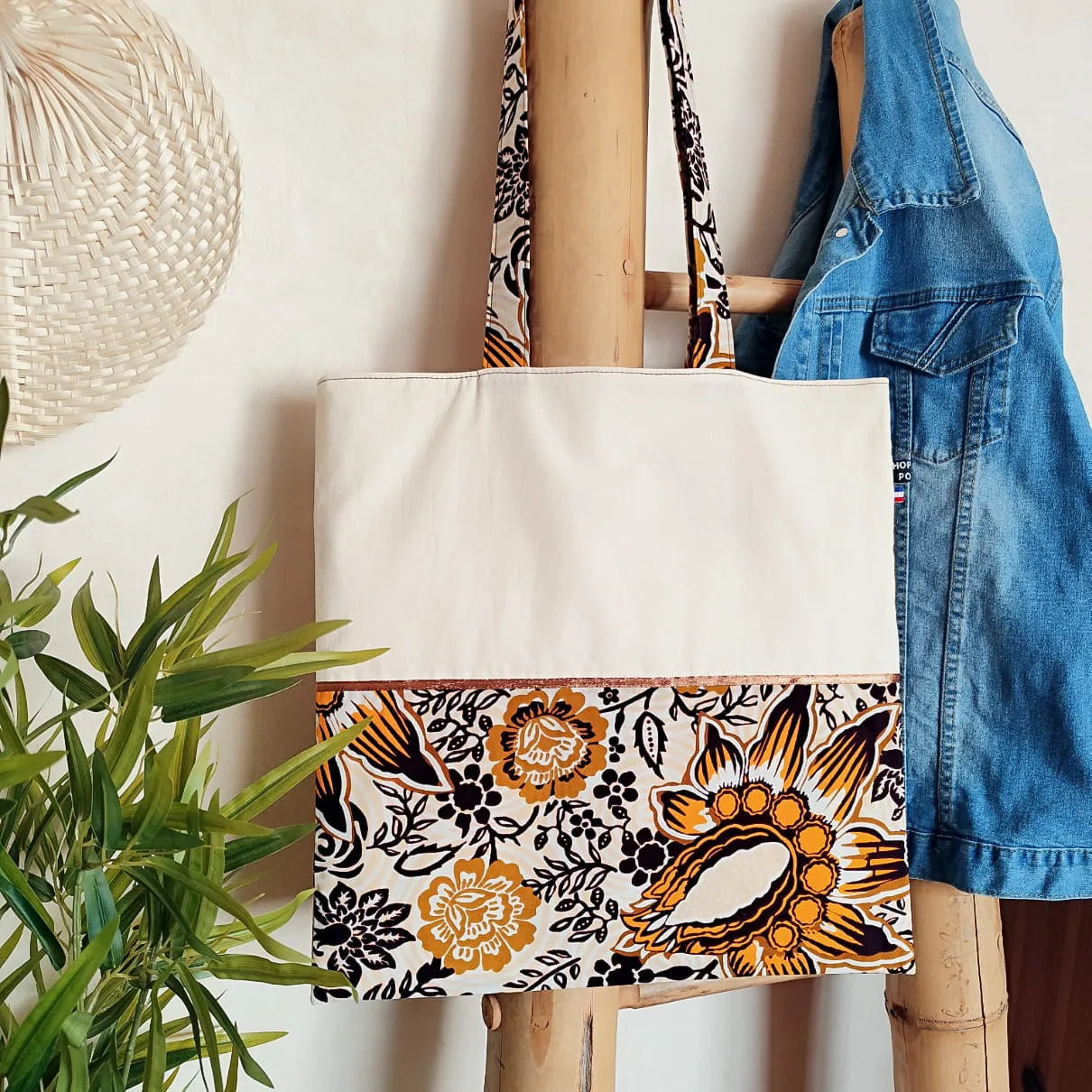 Tote bag en tissu mi-Wax / mi-Uni