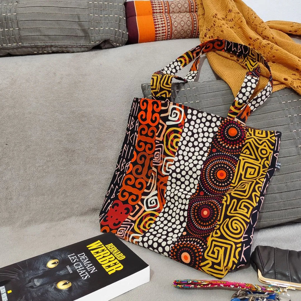 Tote bag Wax multi motifs ethnique - Hop Ho Pop's
