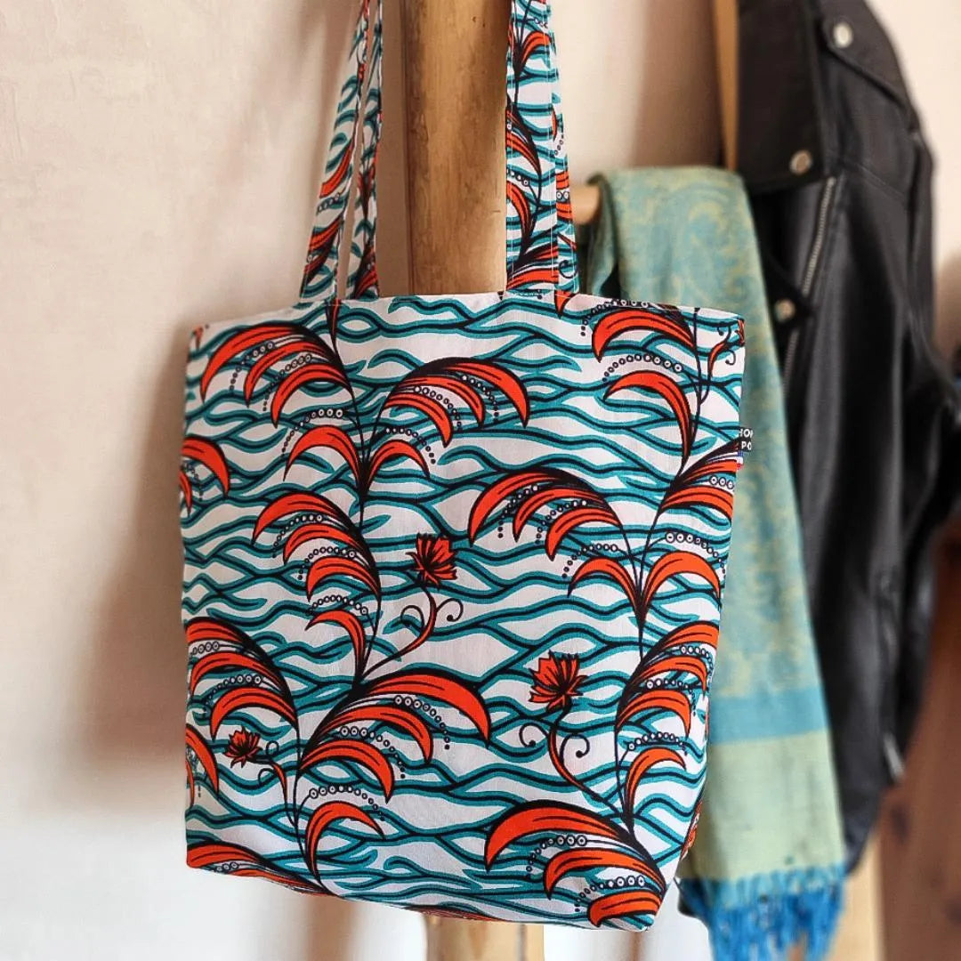 Tote bag en tissu Wax - Collection 2025 - Hop Ho Pop's