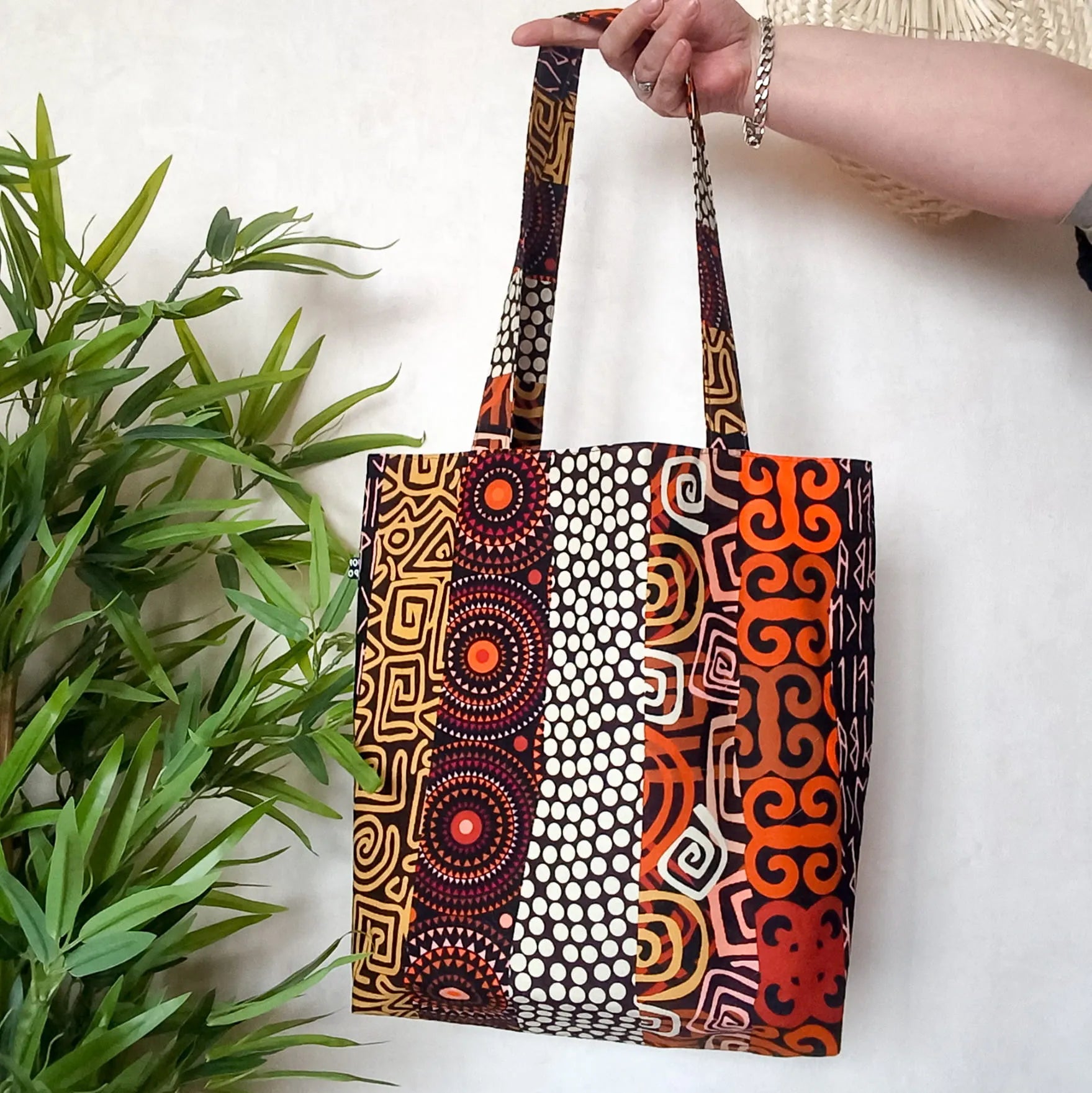 Collection Tote bag en tissu Wax - Fait main