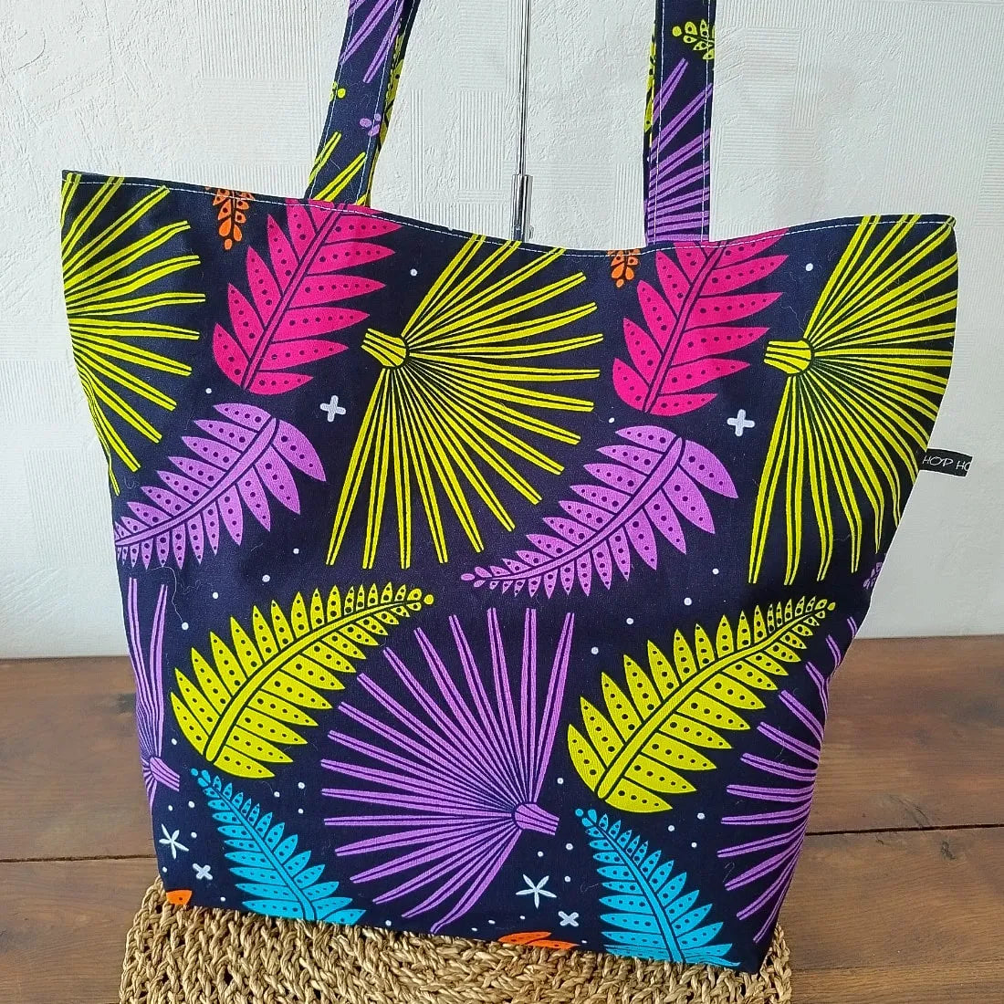 Sac tote bag Wax - Motifs Feuilles