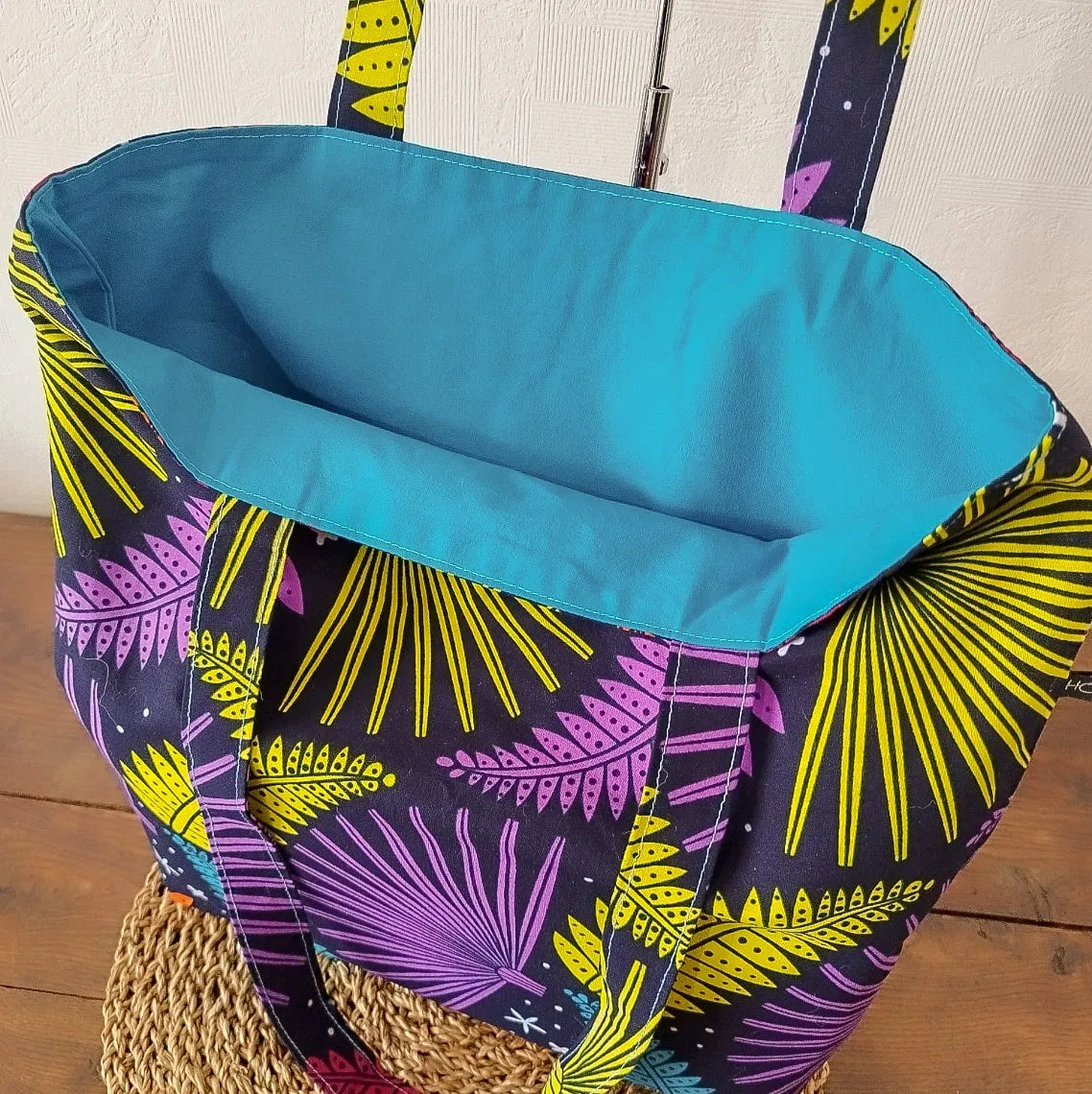 Sac tote bag Wax - Motifs Feuilles