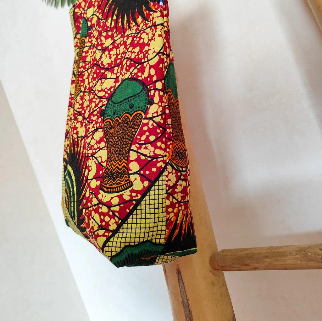 Tote bag en Tissu Wax - Motif "Djembé"
