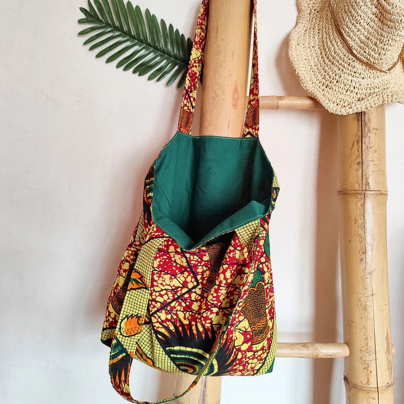 Tote bag en Tissu Wax - Motif "Djembé"