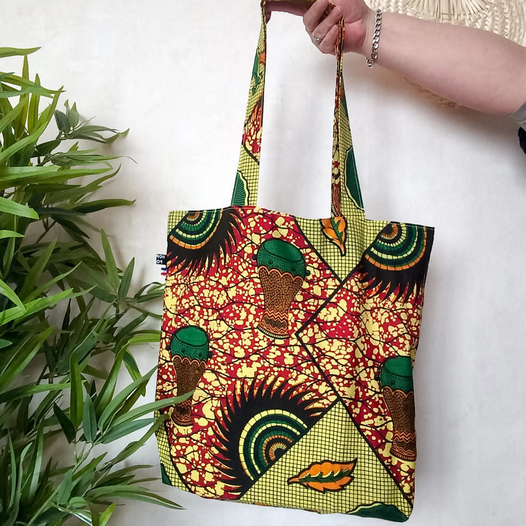 Collection Tote bag en tissu Wax - Fait main
