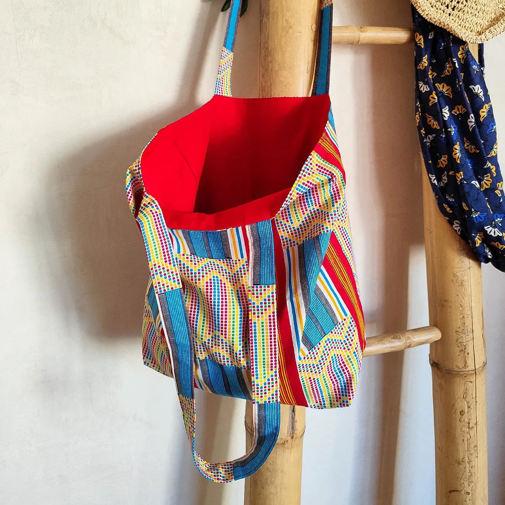 Tote bag Wax multicolore - Sac en tissu