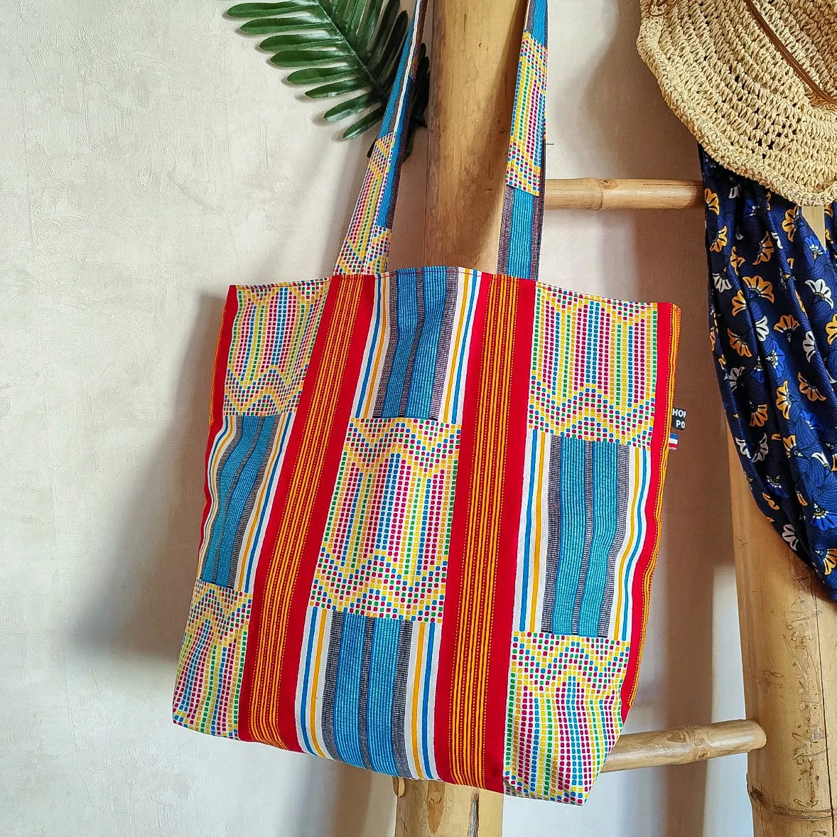 Tote bag Wax multicolore - Sac en tissu