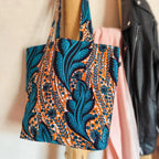 Tote bag en tissu Wax - Collection 2025 - Hop Ho Pop's