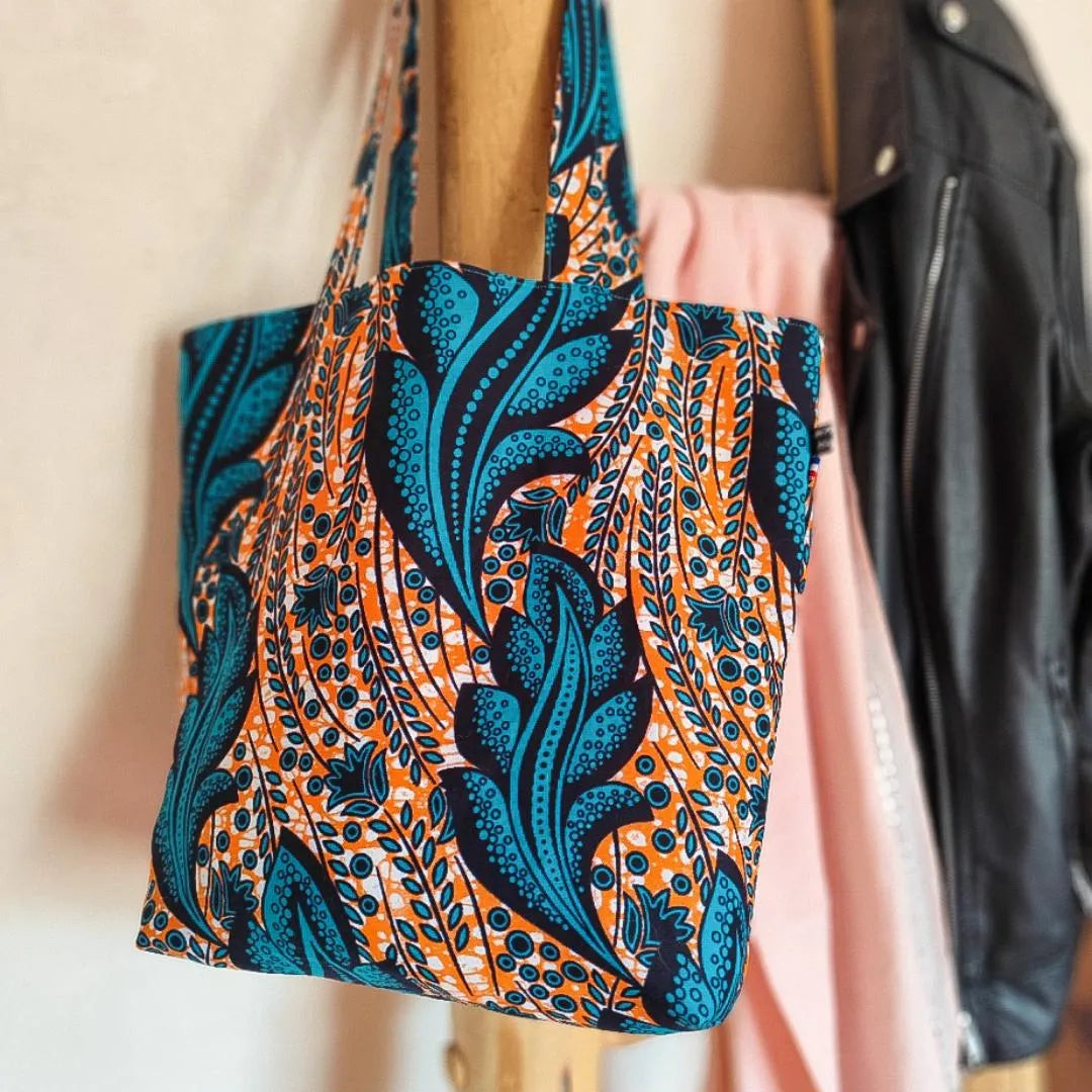 Tote bag en tissu Wax - Collection 2025 - Hop Ho Pop's