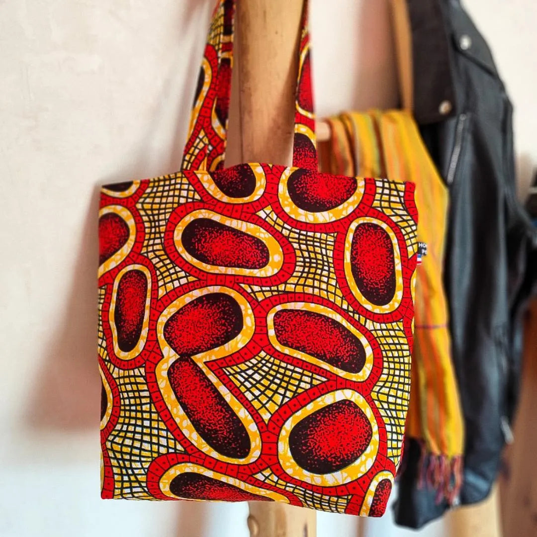 Tote bag en tissu Wax - Collection 2025 - Hop Ho Pop's