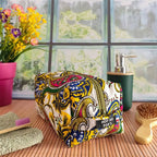 Trousse de toilette rectangulaire en tissu Wax