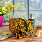 Trousse de toilette rectangulaire en tissu Wax